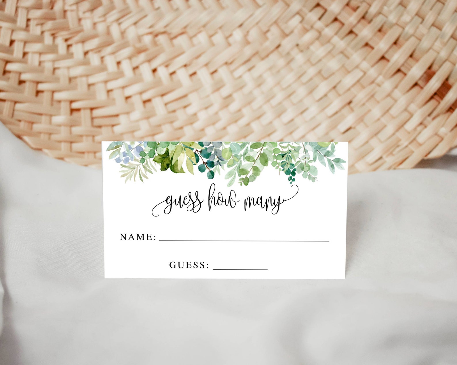 Guess How Many Printable Game Sign and Guessing Slips - Etsy