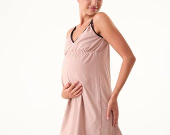 Maternity Nursing Nightgown – Breastfeeding Sleepwear for Hospital, Labor & Postpartum