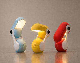 Colorful Bird Desk Lamp | Adjustable Toucan Night Light | Pop Art Decor