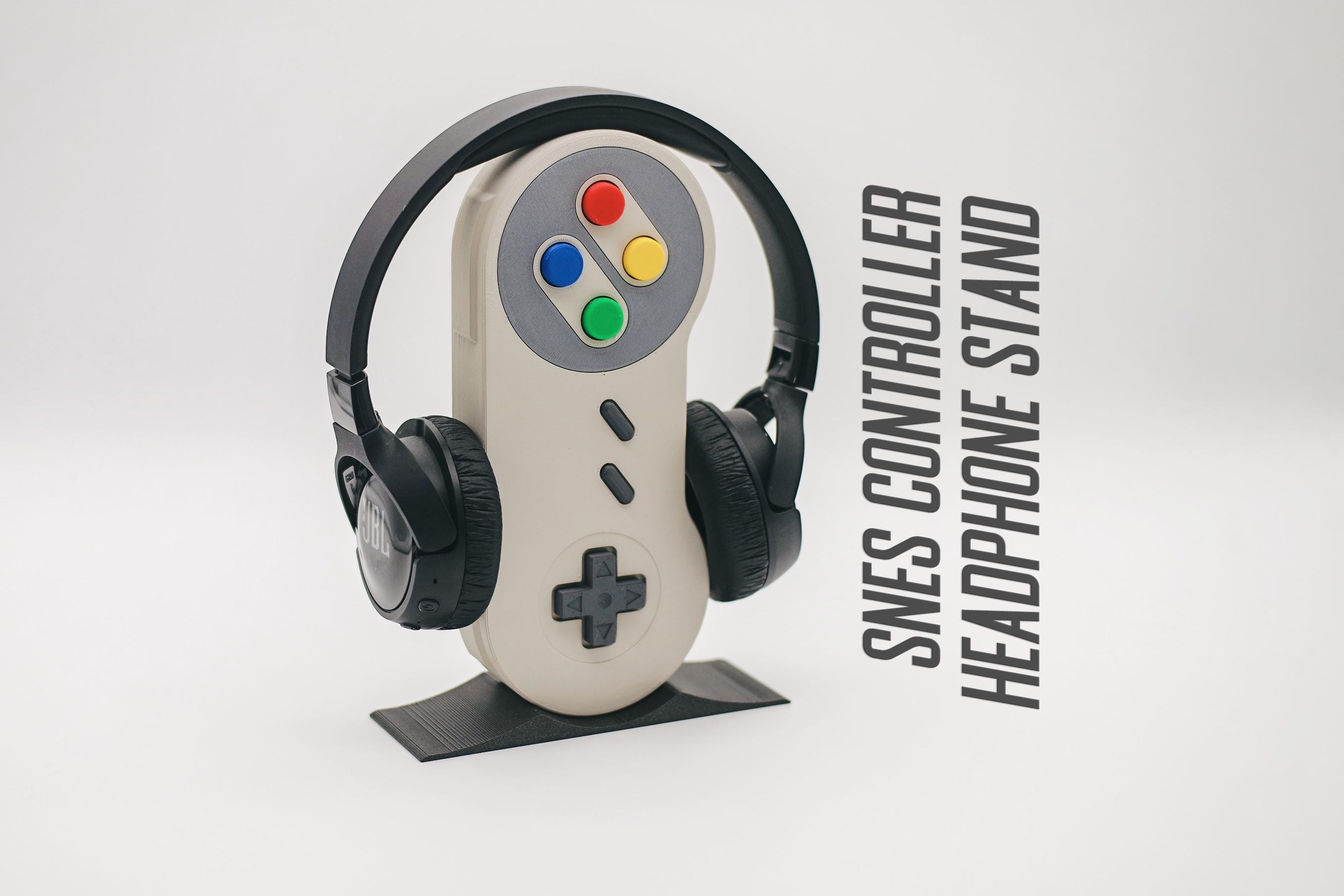 Support casque pour manette SNES | Organiseur de bureau de jeu rétro | Cadeau geek