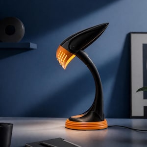 3D-utskriven futuristisk skrivbordslampa | Sci-fi-omgivningsljus, cyberpunk-dekor