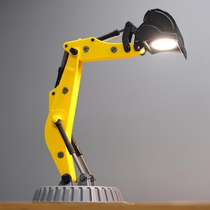 Excavator Lamp, Unique Decorative Desk Lamp, Kids&#39; Room and Office Lighting