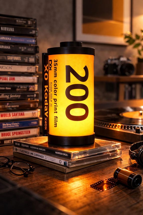 35mm Film Roll Lamp, Retro Camera Night Light, Analog Photography Decor