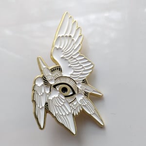 Asymmetric Winged Angel Enamel Pin