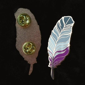Asexual Ace Pride Feather Enamel Pin LGBT