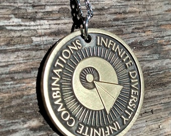 IDIC Coin Pendant TOS inspired