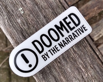 Warning: Doomed by the Narrative Fanfic Vinyl Sticker, Digital Human Art