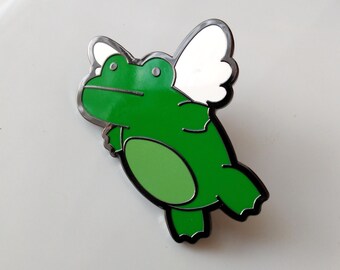 Flying Wing Frog Cute Enamel Pin