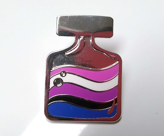 Genderfluid! Nonbinary Enamel pin, Pride, LGBTQA LGBT