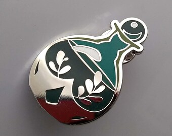Potion pin: leaf flavor! Enamel pin, TTRPG, witch wizard