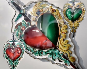 Heart and Sword Filigree Life Series MCYT SMP Keychain Double-sided