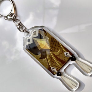 Gacha omamori keychain, inspired by Zhongli