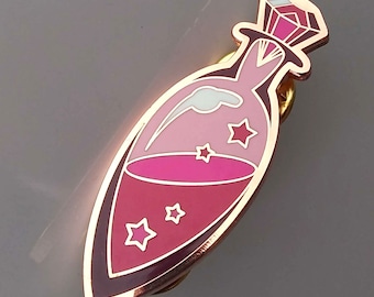 Potion pin: strawberry flavor! Enamel pin, TTRPG, witch wizard