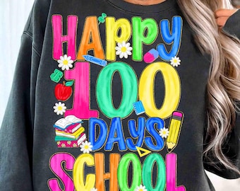 100 Days of School PNG, Pencil Coquette Bow Sublimation, Teacher 100 Days Smarter Design, Girls School Shirt Digital Download