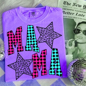 Neon MAMA png, Leopard Star Mama Png, Checkered Neon Mama, Colorful Mom Digital File, Summer Mama Shirt Png Trendy Mama Sublimation, Mom png