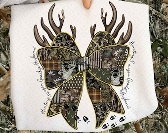 Coquette Hunting Camo Bow PNG, Hunting Season Sublimation, Goodbye Husband Hello Hunting Png, Hunting Shirt Png, Deer Duck Dove Hunt PNG