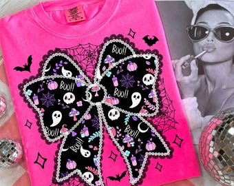 Lace Spooky Bow PNG, lace Halloween png, Ghost png, Coquette Halloween png, Preppy Spooky Season png, Halloween bow Digital Design