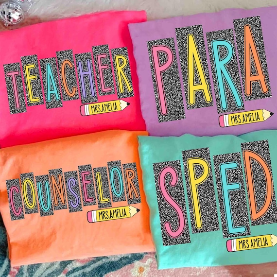 School Occupation PNG Bundle, Preppy First Day of School Daisy Floral Girly Png, Back to School Teacher Sped Para Counselor, Drawn