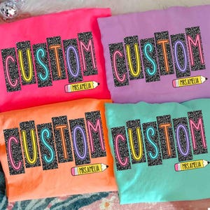 Custom School Occupation PNG, Back to School Teacher Sped Para Counselor, Preppy First Day of School Daisy Floral Girly Png, Hand Drawn