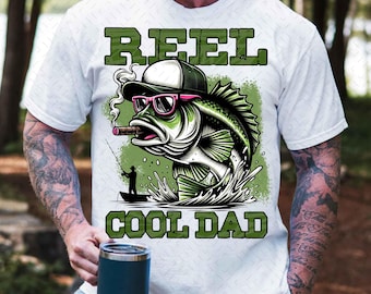 Reel Cool Dad Png, Fishing Dad Png, FatherHood Png, Funny Dad Design, Father Shirt, Dad Png, Father Day Gift, Fishing Png Design