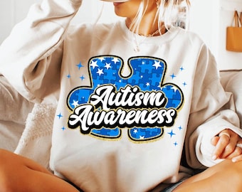 Autism Awareness We Wear Blue For Autism Awareness Png, Accept Understand Love Png, Blue Rain Png, Autism Awareness Png, Sublimation