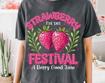 Strawberry Festival Png, A Berry Good Time png, Strawberry Coquettepng,Strawberry Festival png, Strawberry Season Png, Retro Summer Png