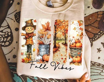 Fall Vibes Png, Fall Pumpkin Shirt Design, Fall Brushstroke Sublimation, Girly Autumn Vibes Png, Fall Scarecrow Png, Cozy Autumn Harvest Png