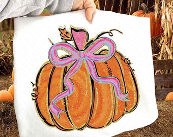 Fall Pumpkin Coquette Png, Preppy Pink Pumpkin Bow Png, Girly Pumpkin Season Png, Pumpkin Spice Png, Tis the Season Png, Coquette Fall Png