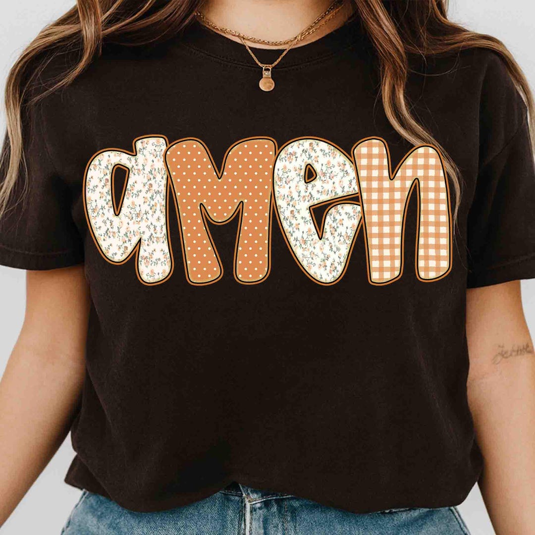 Amen Fall Floral PNG, Floral Amen Png, Preppy Fall Christian Png, Amen ...