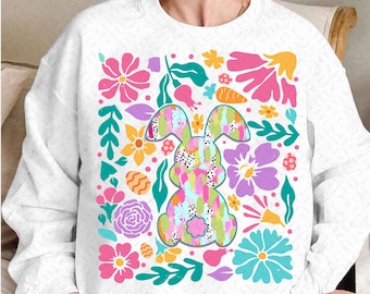 Boho Easter Bunny Png, Retro Floral Easter Png, Bunny Coquette Png, Happy Easter Png, Coquette Easter Png, Retro Easter Png