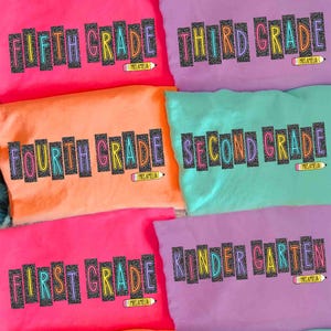 Preppy Back to School Floral Bundle PNG, Girly Back to School Teacher 1st/2nd/3rd Grade, Custom Teacher First Day of School Daisy Floral Png