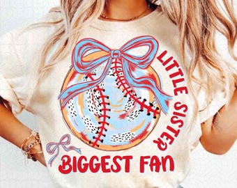 Hermana de béisbol Png, Hermana pequeña de béisbol Png, Día del juego de béisbol Png, Camiseta para amantes del béisbol, Hermana pequeña fanática más grande Png, Béisbol