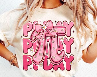 Pi Day Pink Coquette Png, Teacher Math Png, Pi Day Bow Png, Cute Math Png, Pi Day Png, Pink Bow Png, Sublimation Design, Digital File