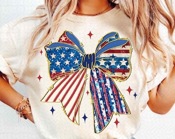 4th of July Coquette Png, Memorial Day PNG, America Bow PNG, USA Png, Independence Day png, Vintage America, 1776 Png, Land of the Free