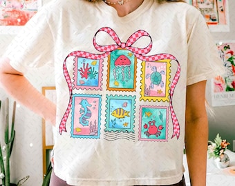 Coastal Summer Png, Coquette Ocean Animals PNG, Beach Png, Retro Summer Png, Summer Vibes Png, Vintage Summer Coquette Png, Girls Trip Png