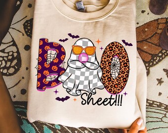 Boo sheet Png, Spooky Ghost Png, Funny Halloween Png, Cute Ghost Png, Halloween Boo Png, Halloween Png, Boo Ghost Shirt Design