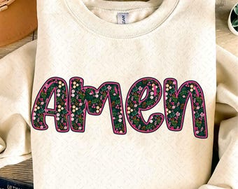 Floral Glitter Amen PNG, Retro Amen Png, Preppy Easter png, Amen Png, Happy Easter Png, Jesus png, Christian Easter png, Bible Verse png