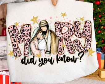 Mary Did You Know Png, Coquette Jesus Christmas Png, Christian Christmas Png, Christmas Leopard Png, Nativity Scene Png, Digital File