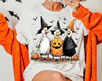 Boo Ghost Goose Png, Halloween Goose PNG, Halloween Shirt, Autumn Png, Pumpkin Goose, Funny Halloween Sublimation, Pumpkin Goose Shirt Png