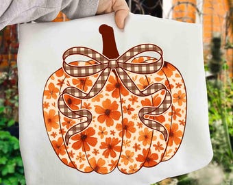 Retro Grunge Chinoiserie Pumpkin png, Floral Fall png, Floral Halloween Fall Pumpkin png, Toile Pumpkin png, Fall Sublimation
