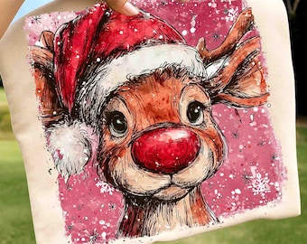 Rudolph Christmas penseelstreken PNG, kerst png, kerstfilms png, preppy penseelstreken kerst, leuke kerst png, digitale download