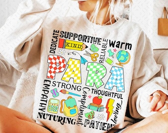 Para Appreciation Png, Back To School Png, Paraprofessional Sublimation Png, First Day of School Png, Teacher Gift, Kindergarten Teacher Png