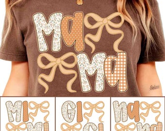 Preppy Floral Fall Mama Design png, Fall Pumpkin Png, Pumpkin Lace png, Ditsy Floral Fall png, Autumn png, Coquette Fall png, Pumpkin Spice
