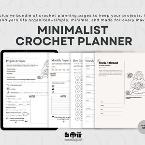 Printable Crochet Project Planner, Editable Crochet Organizer, Crochet Planner, Crochet Patterns and Supplies, Crochet Business Planner