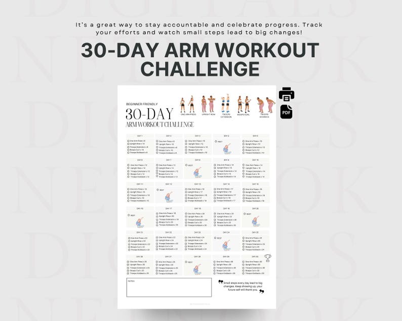 30 Day Arm Workout Challenge | Arm Workout Plan | Strengthen Arms ...