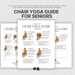 Stuhl Yoga für Senioren, Stuhlübung für Anfänger, Beschäftigung für Senioren, Fitness Guide, Yoga PDF, Digital Download, Printable