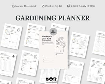 Gardening Planner Template Journal, Seed Inventory, Plant Profile, DIY Garden Planner, Garden Log Layout, Garden Tracker, Seasonal Checklist