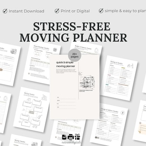 Moving Planner, Moving Checklist, Relocation Planner, Moving Labels, New Home Essential Checklist, Moving States, Garage Sale, Moving Binder