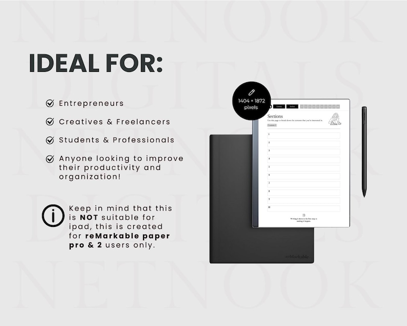 Remarkable Paper Pro Notebook, Linked Notebook for Remarkable Paper Pro ...