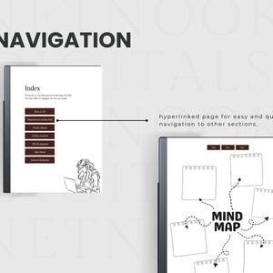 reMarkable Paper Pro Planner, Minimalist Productivity Brainstorming Planner Bundle, Hyperlinked, A5 size, reMarkable Template